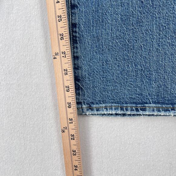 PISTOLA Cassie Super High Rise Straight Jean Womens 27 Blue Distressed Destroyed - Picture 16 of 16